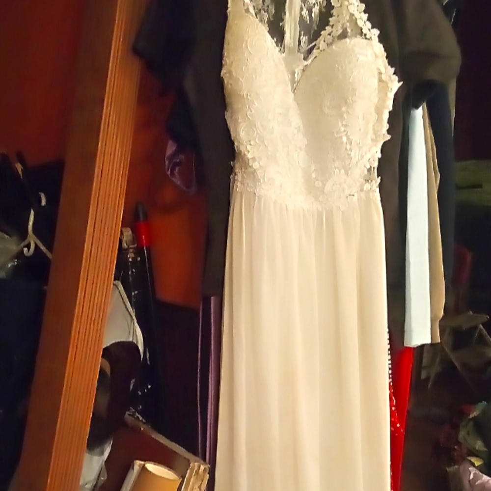 White heart shaped bodice